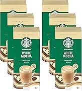 Starbucks White Mocha x5 Premium Instant Coffee Sachets Pack of 6 (Total 30 Sachets) Rich White Chocolate Taste