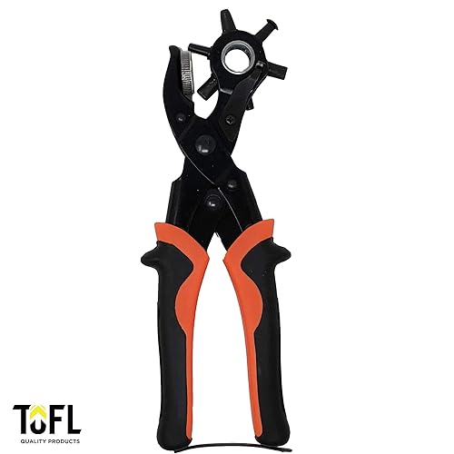 Miniatura 8 de TOFL Perforadora giratoria de cuero, perforadora de agujeros resistente para cinturones, correas, collares de perro, zapatos, manualidades, asas de