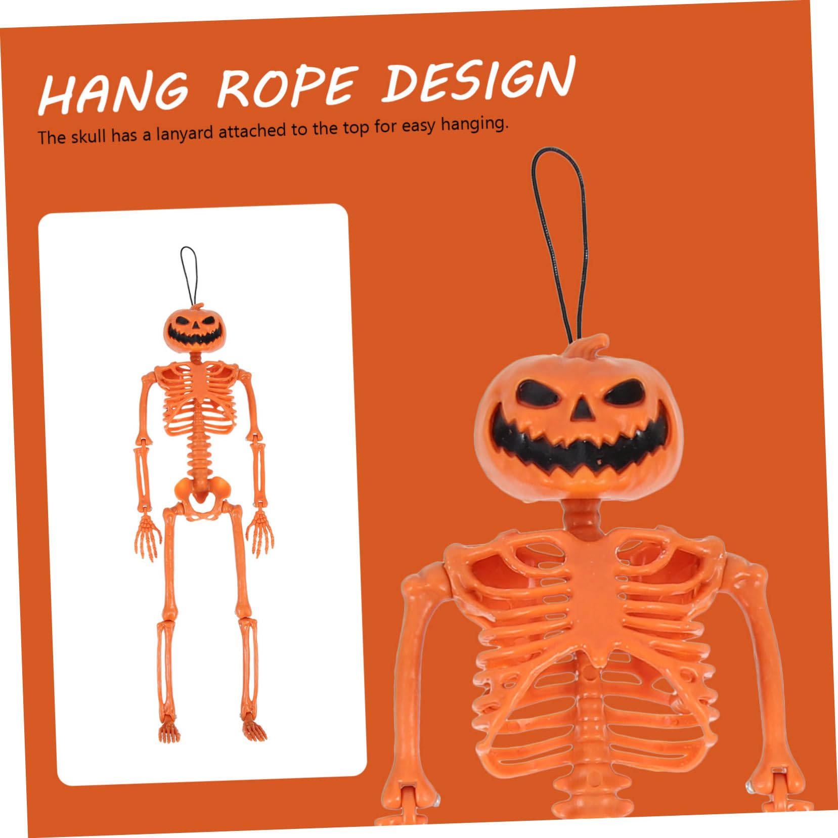 Sosoport 3 Pz Scheletro simulato Scheletro Decorazione della Zucca di Halloween Scheletro di Halloween Party Halloween Decorazione Halloween Oggetti di Scena per Foto di Halloween plastica