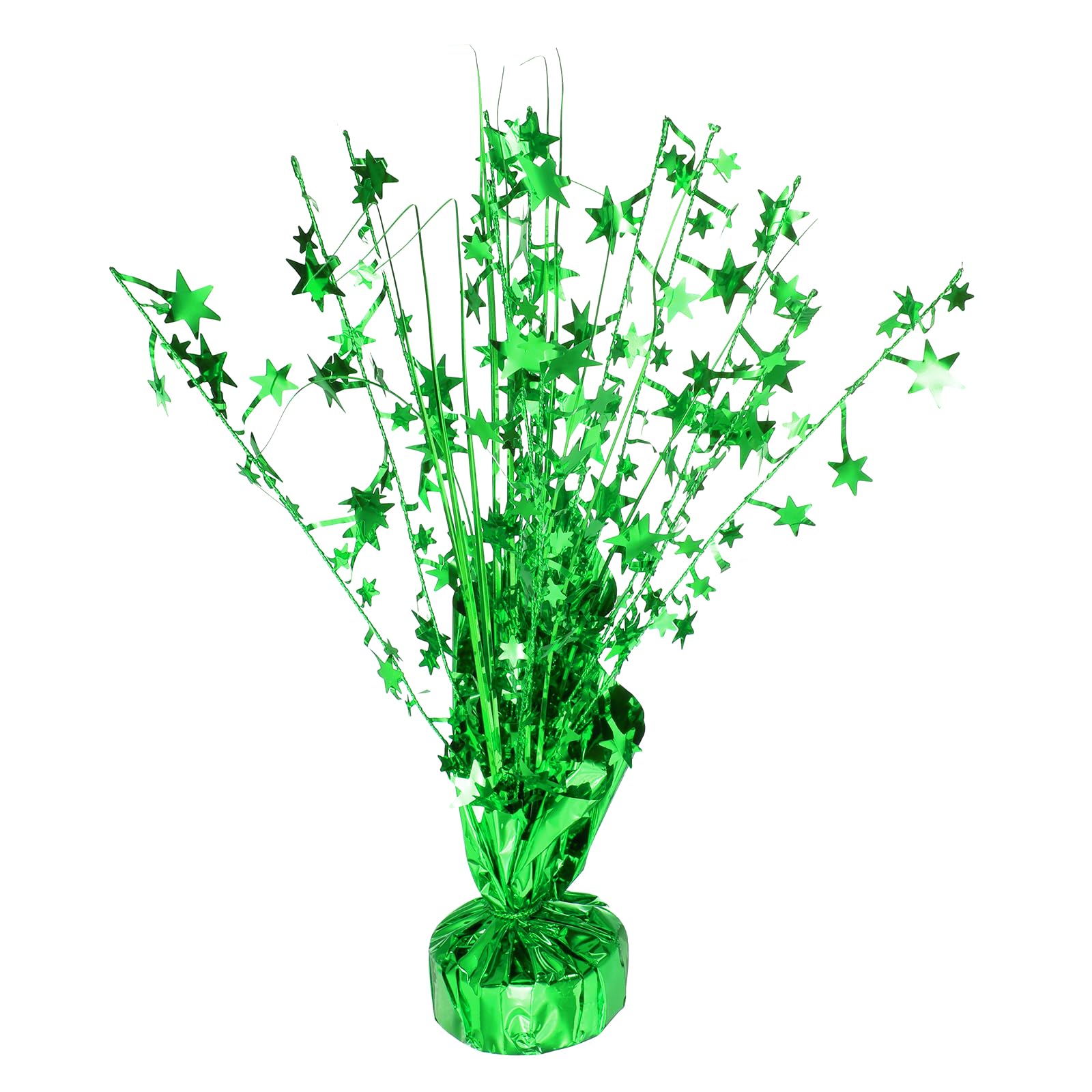 sourcing map Metallic Foil Spray Centerpiece, 12.2" Star Table Decoration Spray Decoration for Christmas Wedding Birthday Party Graduation Celebration New Year, Green