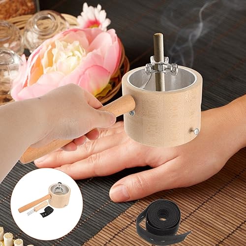 Miniatura 2 de Moxibustión Kit de accesorios Moxibustión quemador caja mango de madera para masaje de tejido profundo