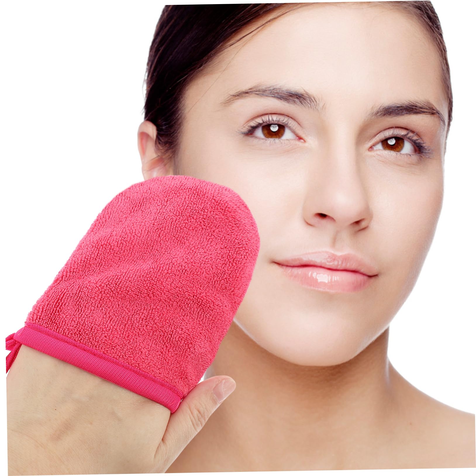 CALLARON 14 Sätze Handschuhe Waschen Gesichtsreinigung Ölig Handschuhe Reinigen Gesichts- Abschminkhandschuhe Handtücher Gesichtsmuster Make -up -entferner Superfeine Faser 4 Stück * 14