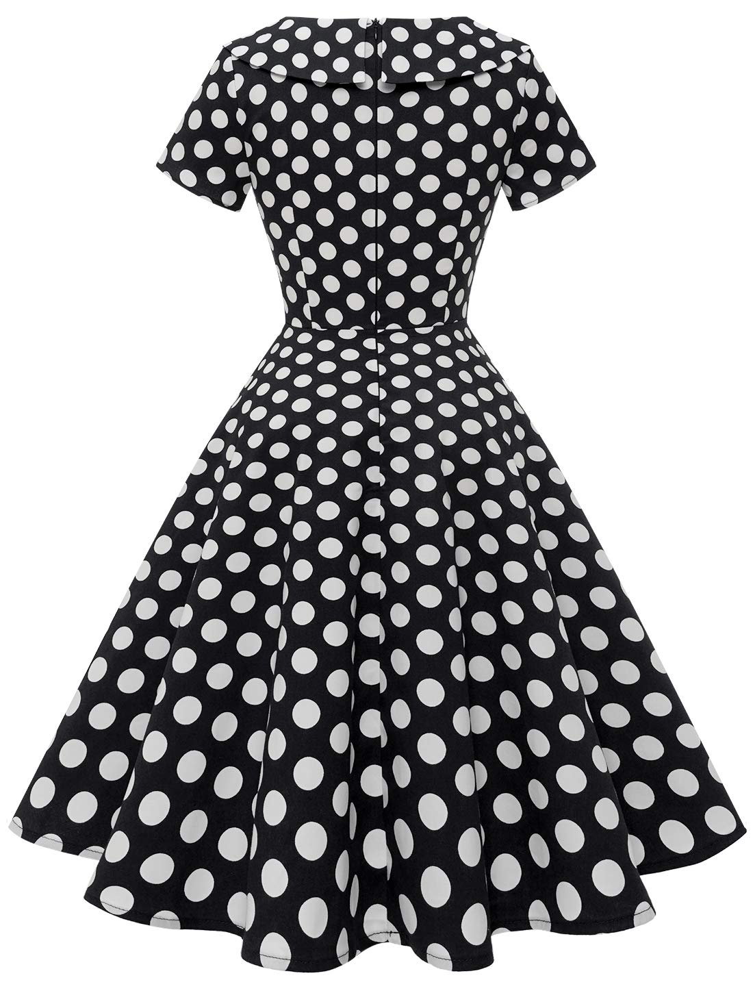 Wedtrend Femme Jupe Basique Plissée Elastique Fille Midi Jupe Button Swing avec Poches
