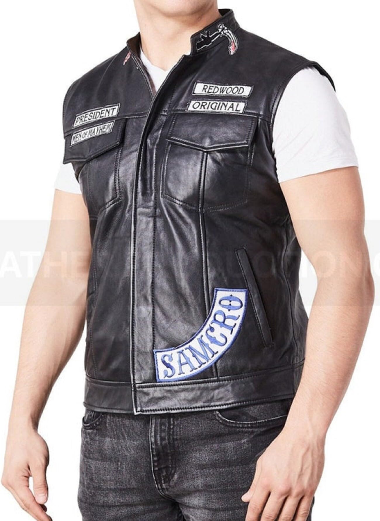 Gilet e felpa con cappuccio da uomo per cosplay Son of Anarchy Biker Club California