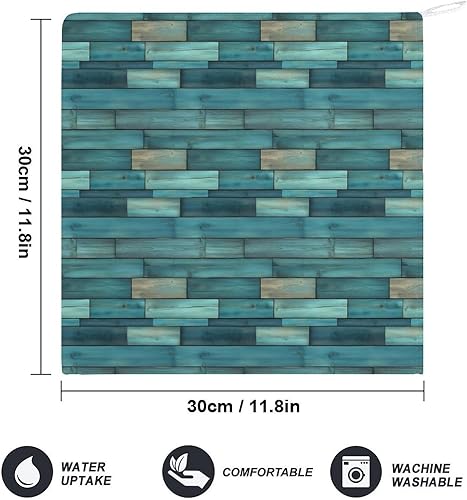 Miniatura 2 de Decorative Hand Towels for Bathroom - Retro Green Wood Boards Print Soft Absorbent Small Bath Hand Towels for Kitchen, Farmhouse, Spa, Hotel, Guest