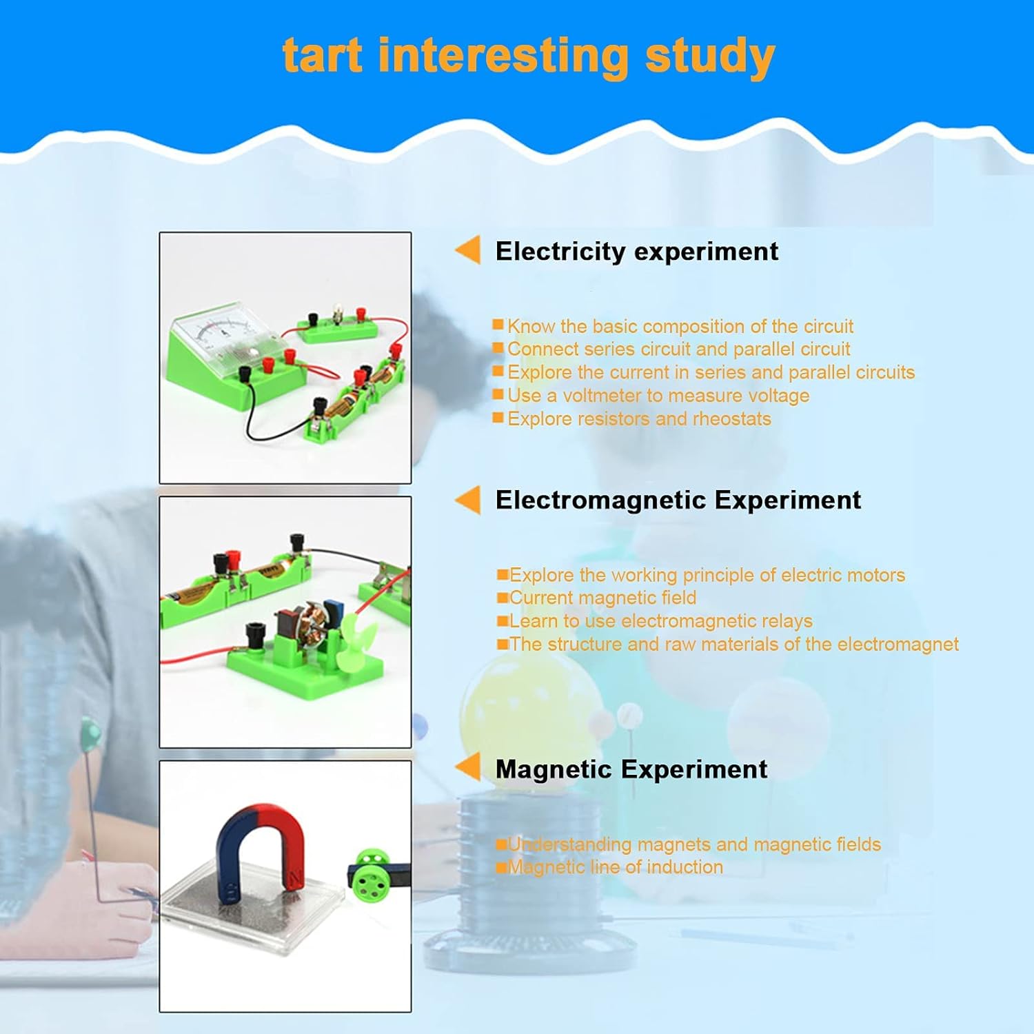 Multifunction Electromagnetic Experiment Box, Junior High School Physics Electrical Experiment Box, A Complete Set of Electrical Circuit Experiments