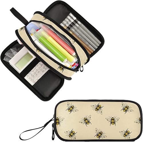 Miniatura 23 de Fustylead Estuche grande de mariposa azul, bolsa de papelería portátil minimalista con asa para escuela, escuela, oficina, viajes Mariposa