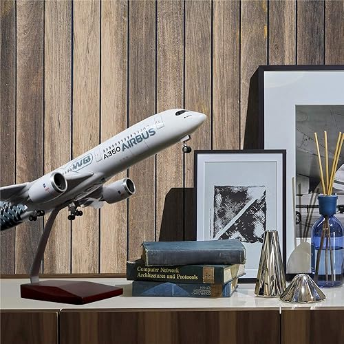 Miniatura 2 de 24-Hours Modelo de avión Aisbus 350 XWB de 18 pulgadas 1142 con luz LED control táctil o sonido para decoración o regalo
