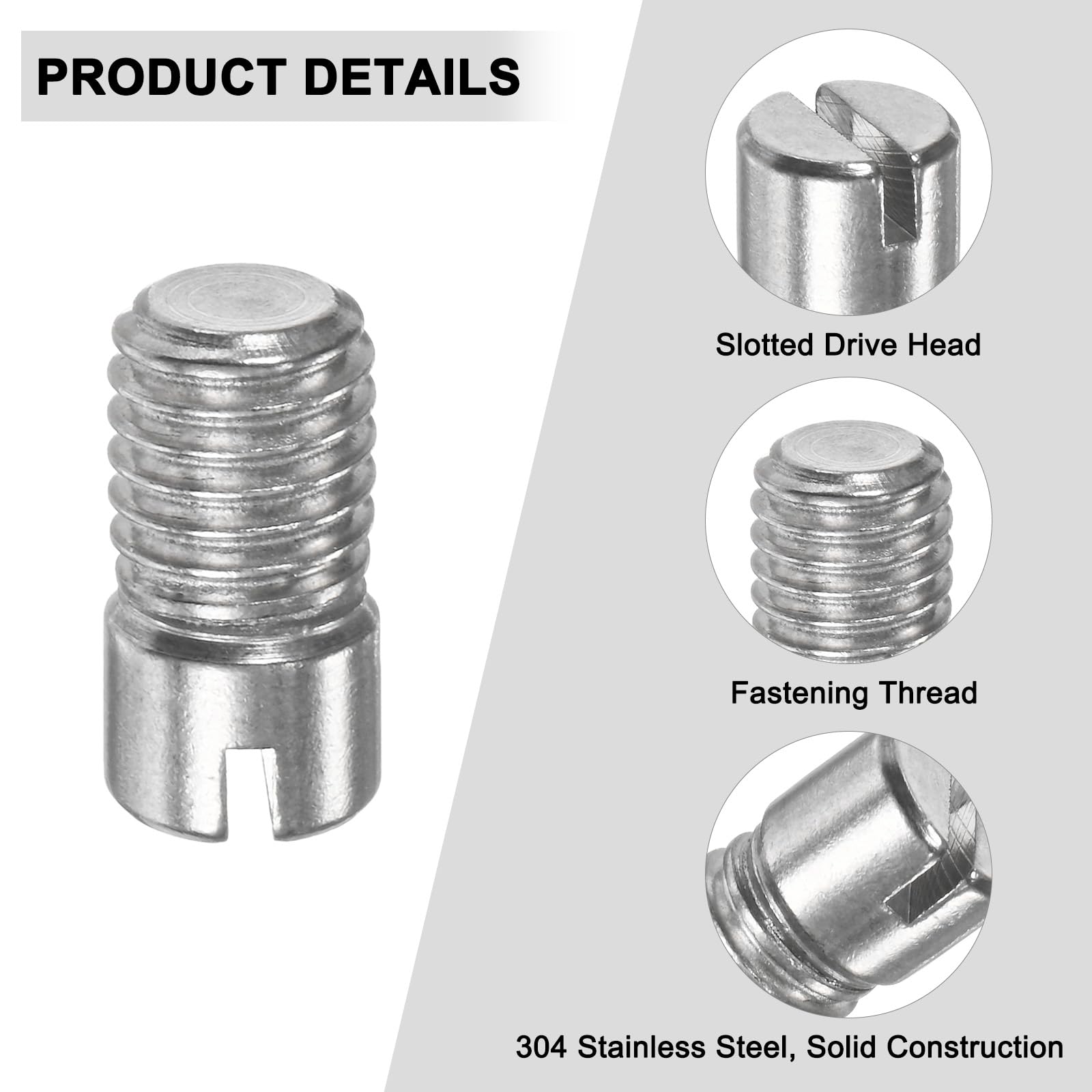 M METERXITY 20-Pack M8 x 16mm Slotted Cylindrical Pin Dowel - Image 2