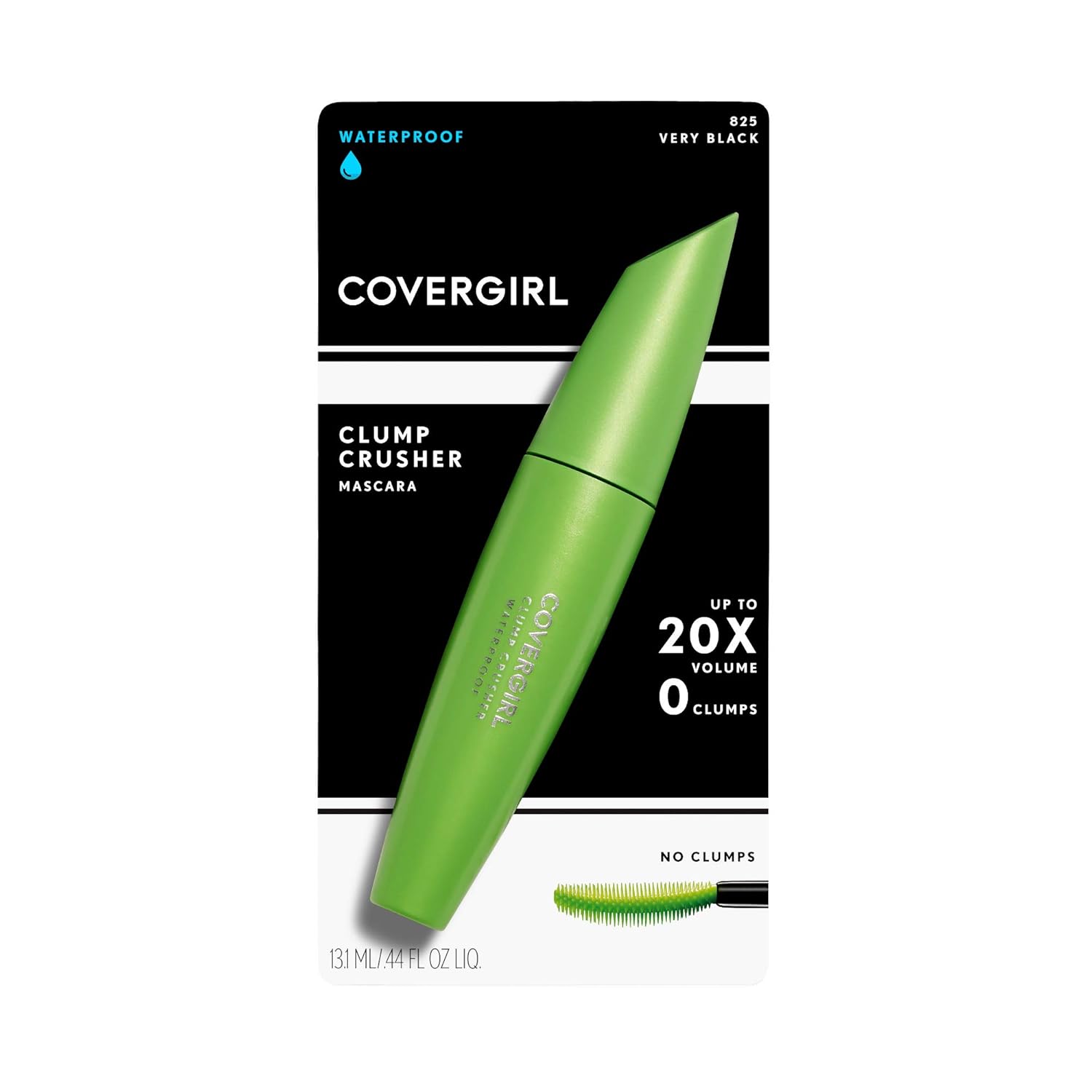COVERGIRL Clump Crusher by LashBlast Water Resistant Mascara, Very Black 825, 0.44 Fl Oz (Pack of 1) (Packaging May Vary) Volumizing Mascara with Brush : Covergirl Clump Crusher Mascara By Lashblast Waterproof : Beauty & Personal Care