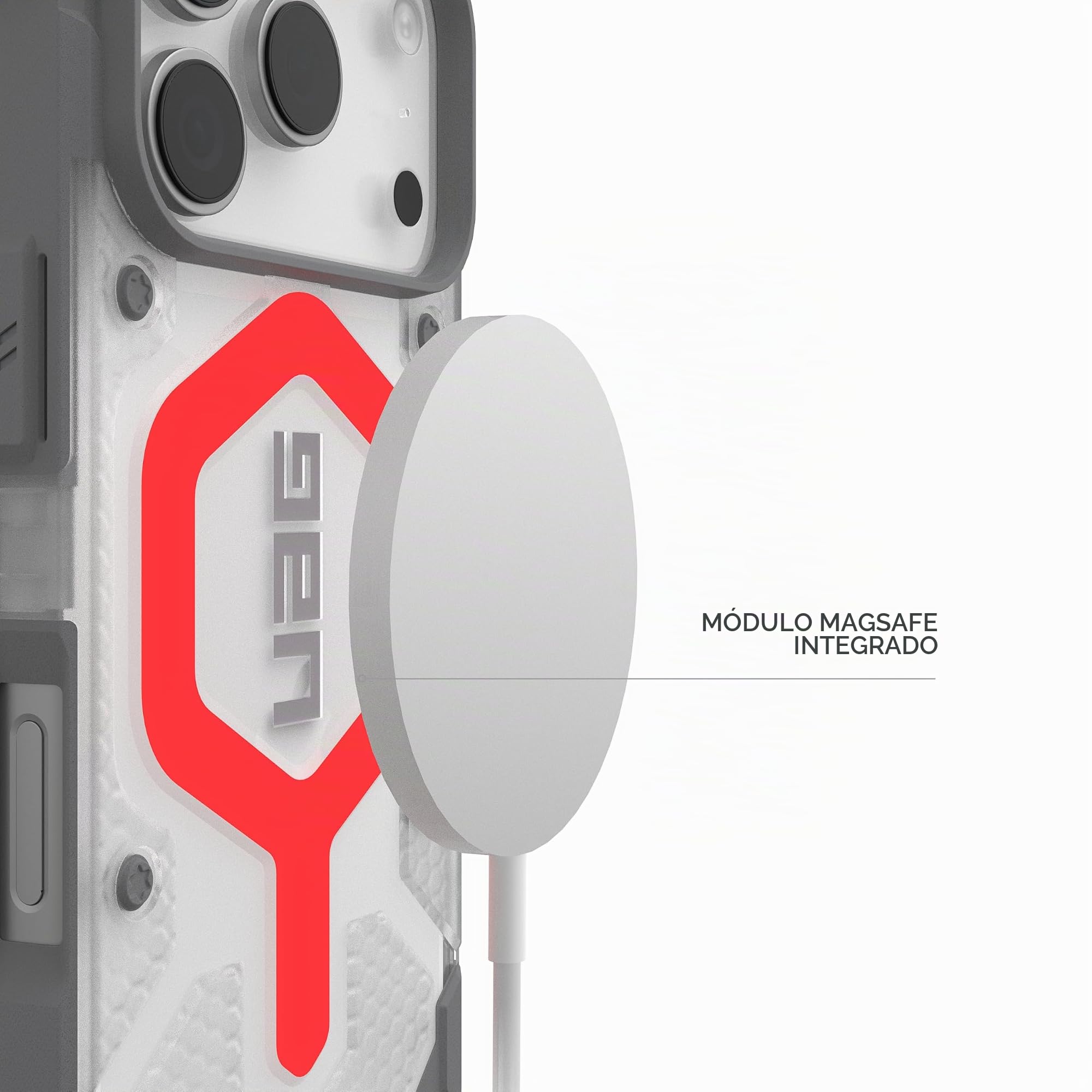 Urban Armor Gear Pathfinder MS Funda + Correa iPhone 17 Pro | Ajuste perfecto | Resistencia a caídas de 5,4 m | Módulo magnético | Bordes elevados | Todos los puertos accesibles
