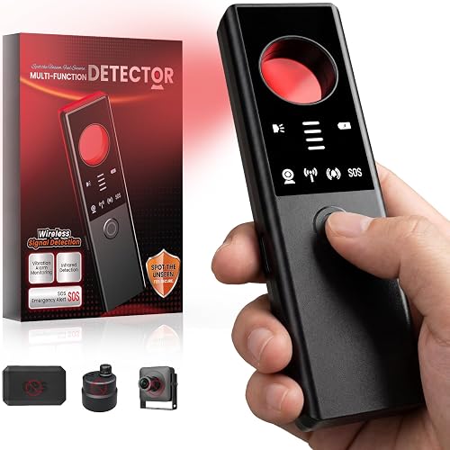 QLUNMOU Hidden Camera Detectors - 6-in-1 GPS Tracker & Bug Detector, Anti-Spy De