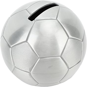 Soccer Piggy Bank, Zinc Alloy Football Sports Themed Unbreakable Coin Bank, Vintage Large Money Saving Box for Girls and Boys, Soccer Gifts for Birthday, Festival