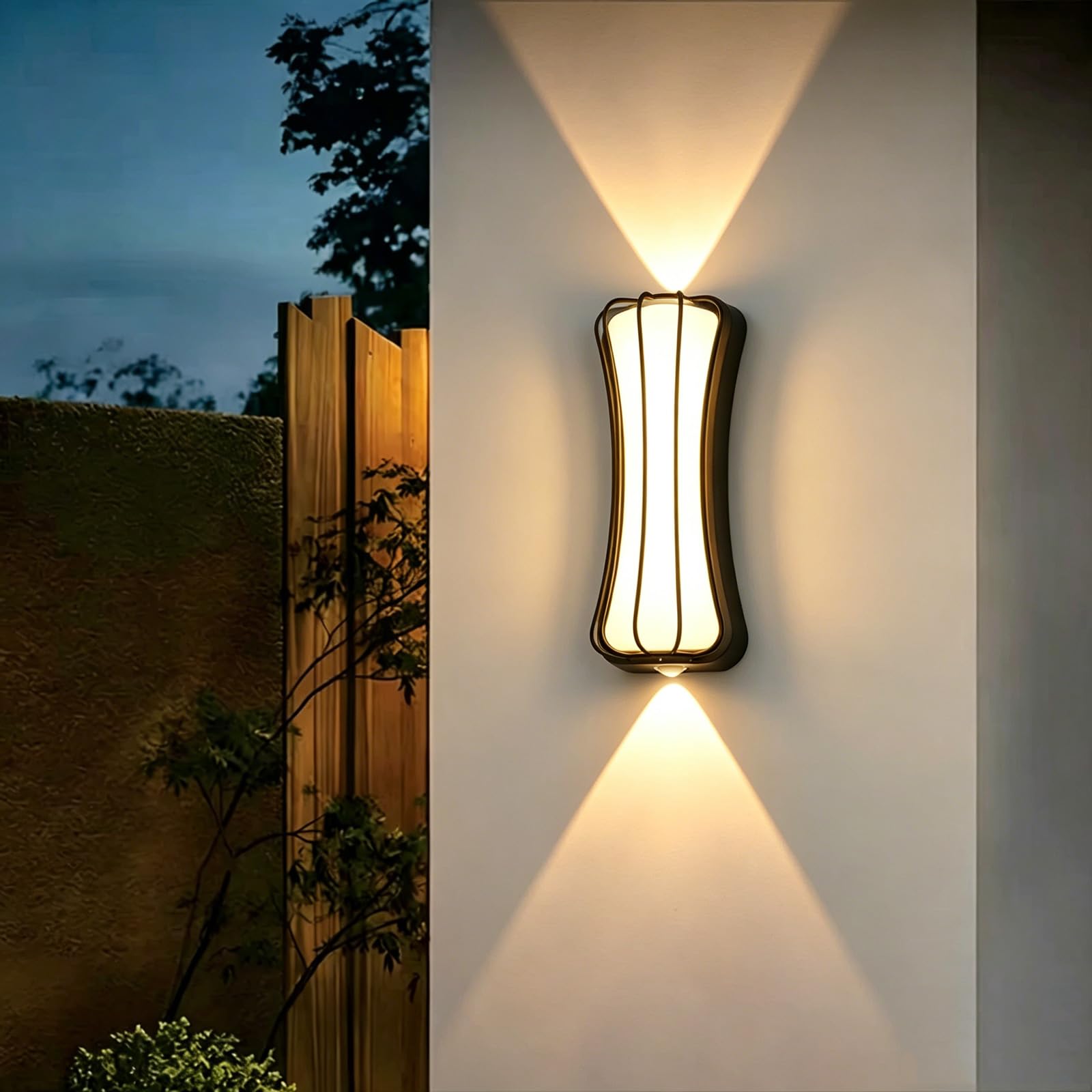 SDUYTDG Modern Matte Black Outdoor Wall Lights, LED Exterior Wall Sconces, IP65 Waterproof Exterior Lighting Fixtures for Garage, Porch, Front Door Lighting 3000K