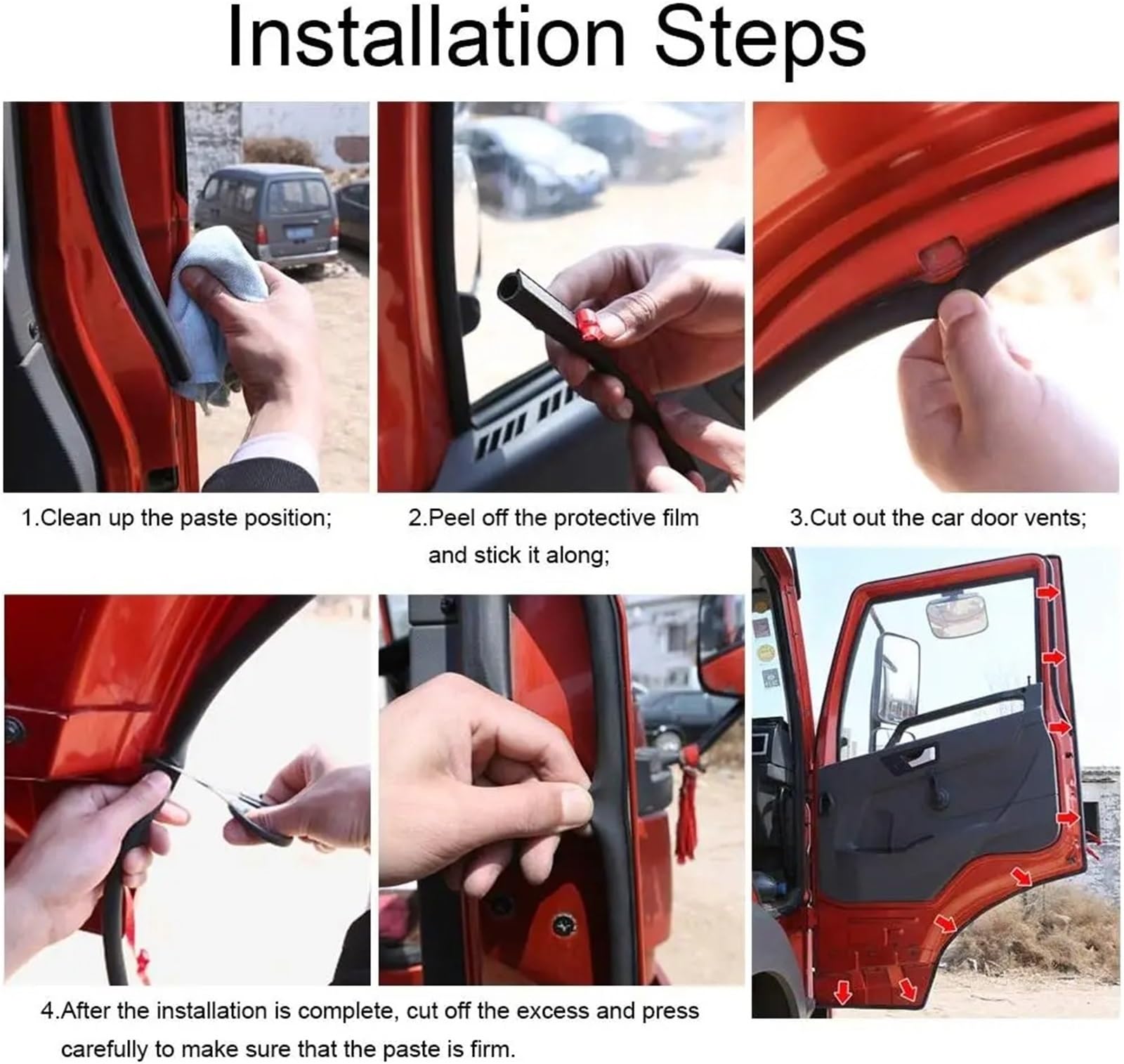 Guarnizione Porta Auto Aggiornamento 10M Guarnizione Della Porta Per T4 T5 .1 T6 T7 Transporter Per Per Multivan Caravelle Campervan California Camper Extra Cab T32 Strisce
