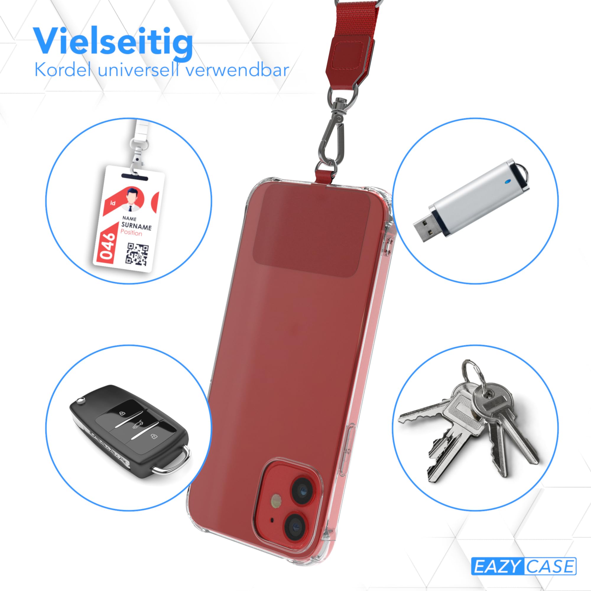 2er Set Handy-Lanyard Halterungen: Edelstahl Phone Grip Mit Doppelhaken - Verlier Dein IPhone Nie Wieder!
