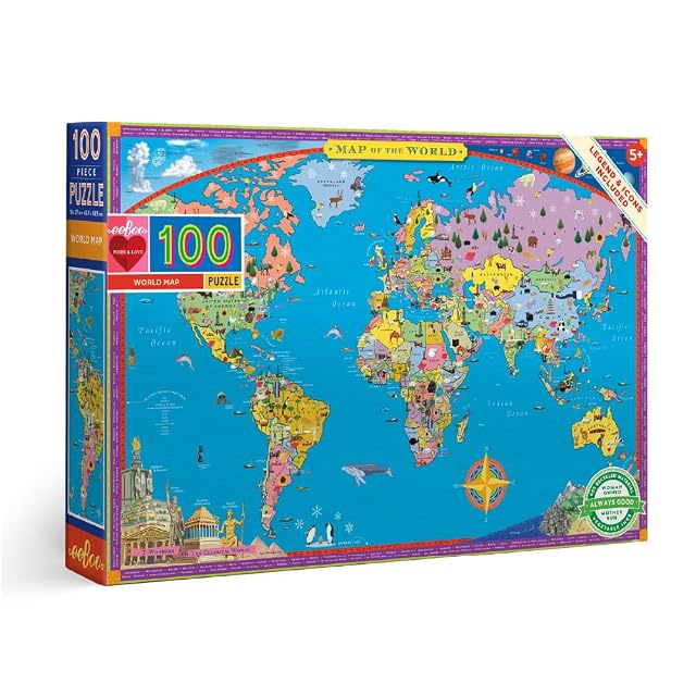 eeBoo - Puzzle, Mapa del Mundo (PZWR2)