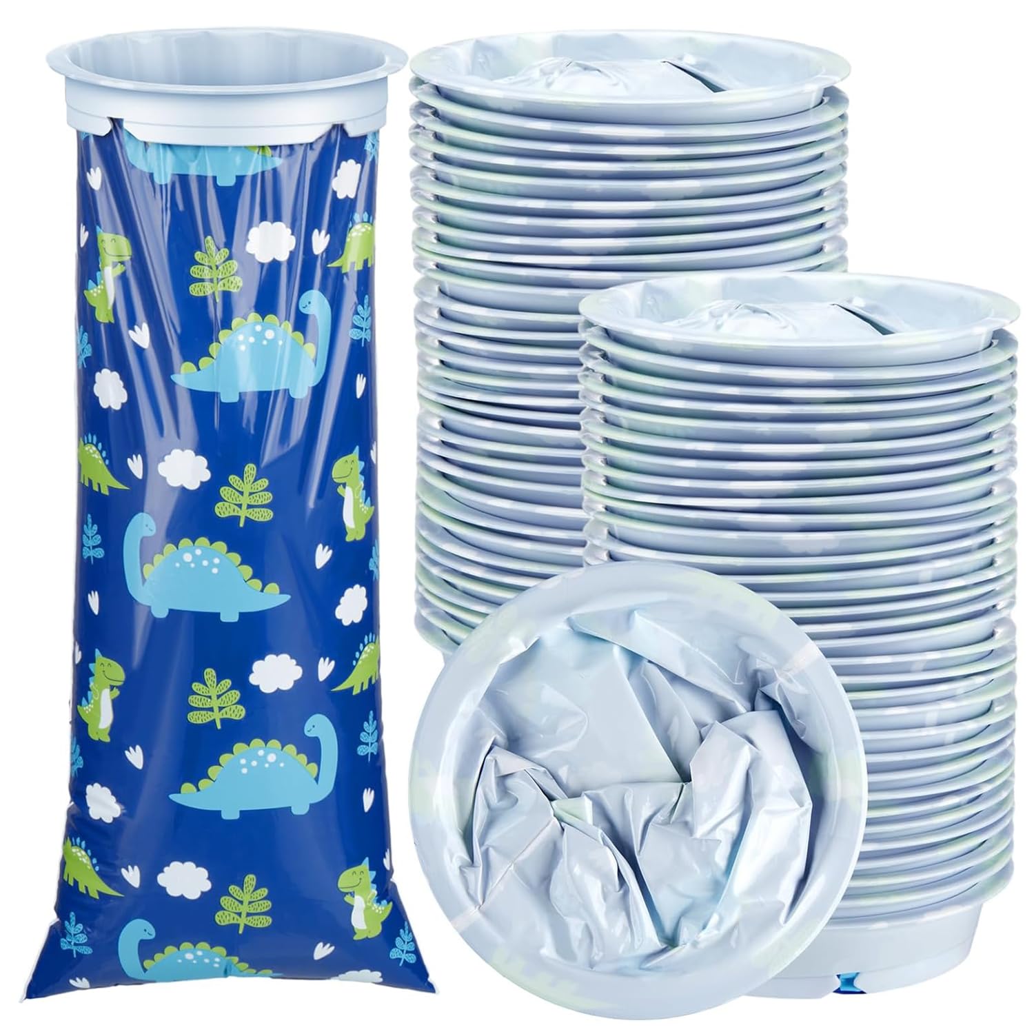 Sacchetti Per Il Vomito Monouso Da 1500ml - 16 Pezzi Con Stile Cartoon, Per Viaggi, Auto, Aerei (Piccolo Mostro E Cavallo) - Foto 5