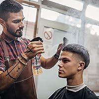 Vista 4 de CGBARBER Juego de herramientas de peluquería, kit de herramientas de salón de 5 piezas, incluye botella de spray, cepillo de limpieza, peine mixto