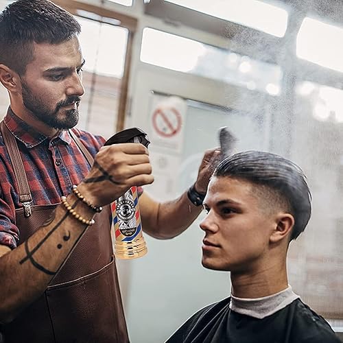 Miniatura 4 de CGBARBER Juego de herramientas de peluquería, kit de herramientas de salón de 5 piezas, incluye botella de spray, cepillo de limpieza, peine mixto