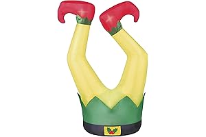Holiday Time Elf Legs 4' Inflatable - Greet Holiday Guests with Whimsy and Cheer