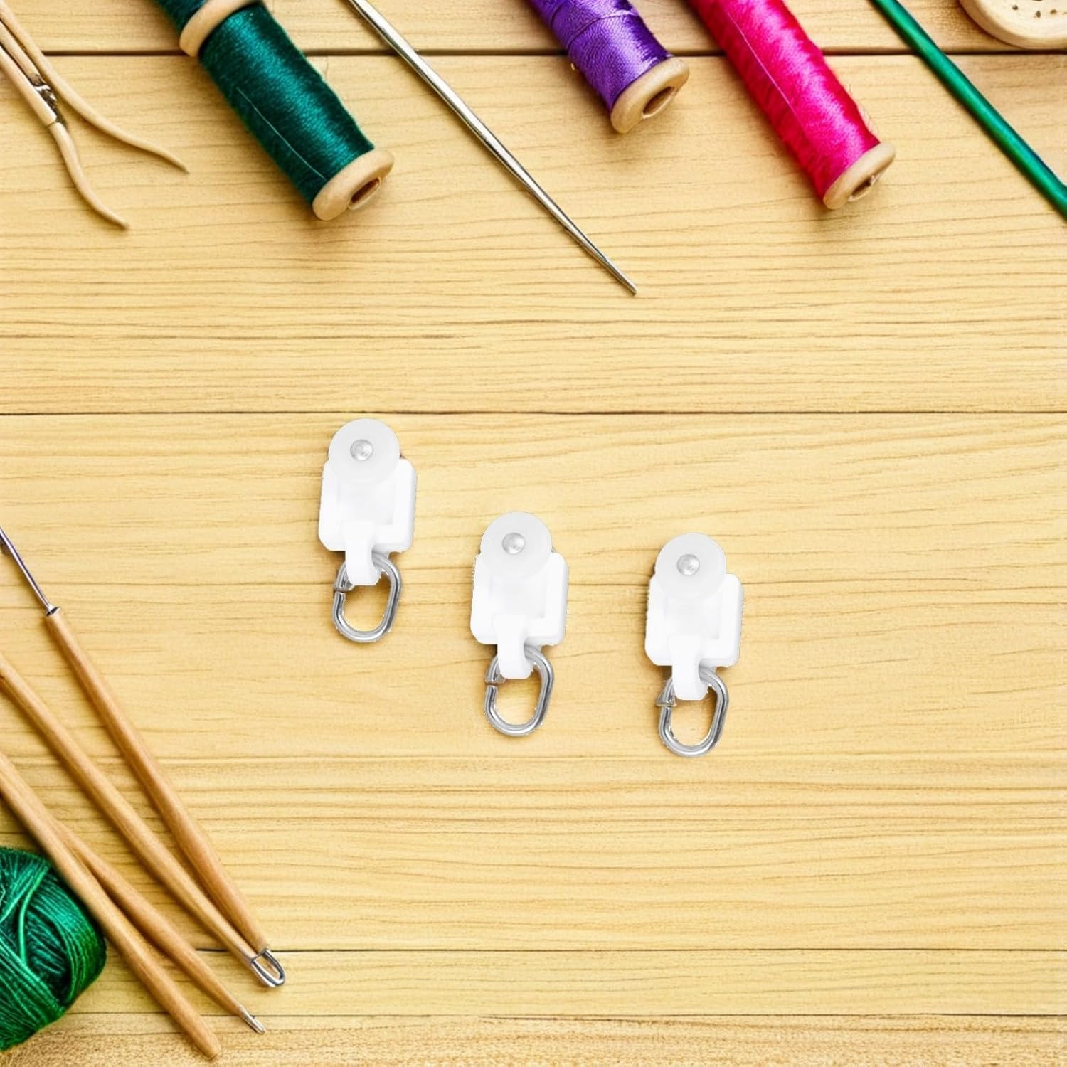100pcs Slide Rail Hook for Curtains Blackout Curtain Rod Holders Easy Install Home Office Hotel Accessory