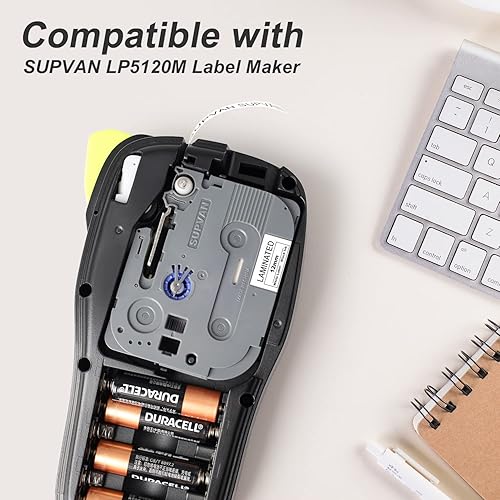 Miniatura 2 de SUPVAN LP5120M - Cinta de etiquetas continua adaptada, tamaño de papel de impresión de etiquetas 0.47 pulgadas x 13.12 pies, laminado térmico,