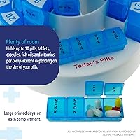 Vista 3 de Deke Home - 31 Day Monthly Pill Organizer XL with Pill Cutter, BPA-Free, 4 Times a Day (AM PM), Large Pill Box for Multiple Daily Doses, Removable