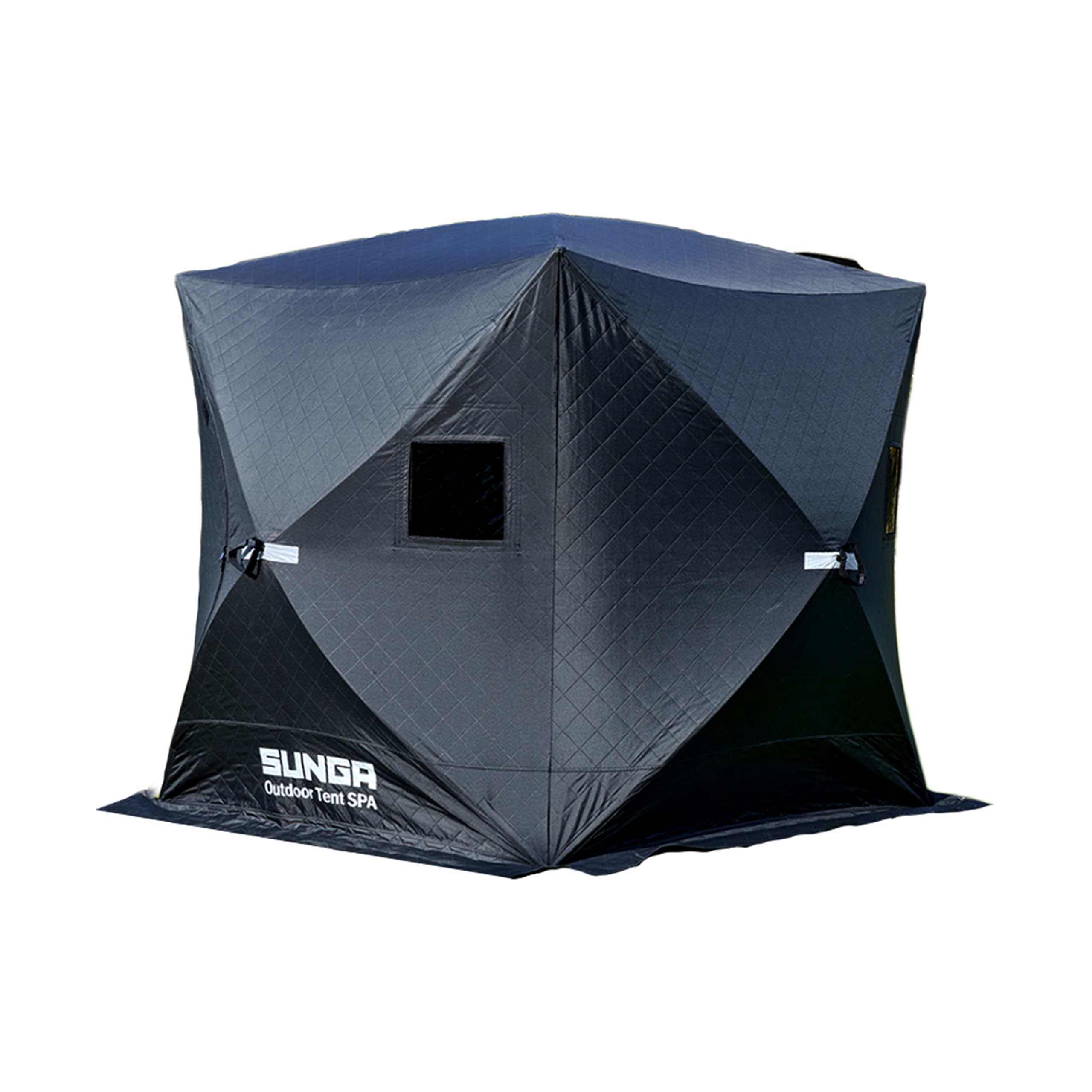 【在庫処分品】5面窓サウナテント ブラック Amazon.co.jp: テントサウナ 小型 折りたたみ 黒（ブラック） 1