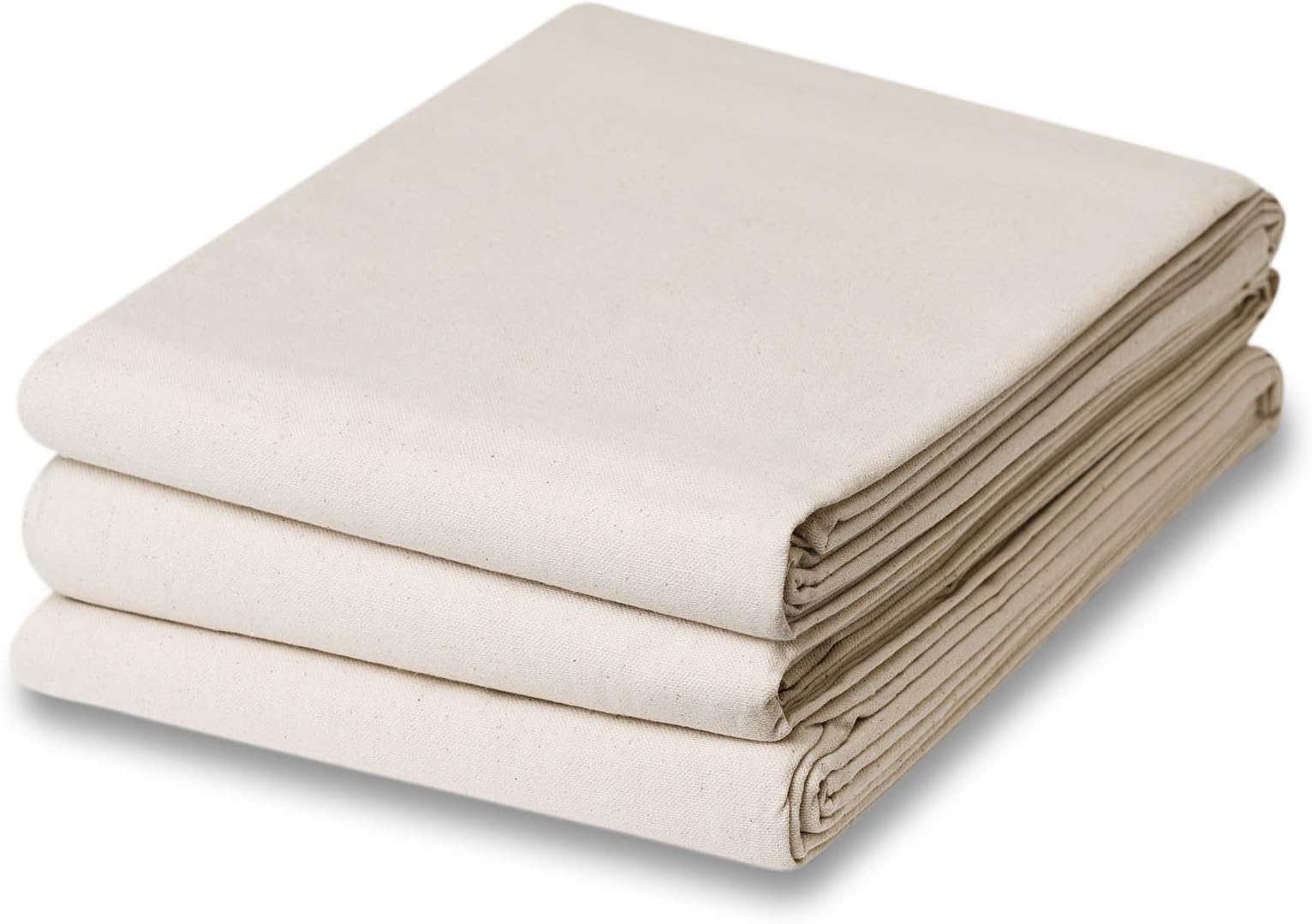 CCS Canvas Drop Cloth (10oz) – Heavy Duty Cotton Duck Cloth Tarp for Painting, Furniture Covers, Floor Protection – Washable & Reusable Canvas Sheets - Set of 3 (1-Pc 9x12 Ft & 2-Pc 4x15 Ft)