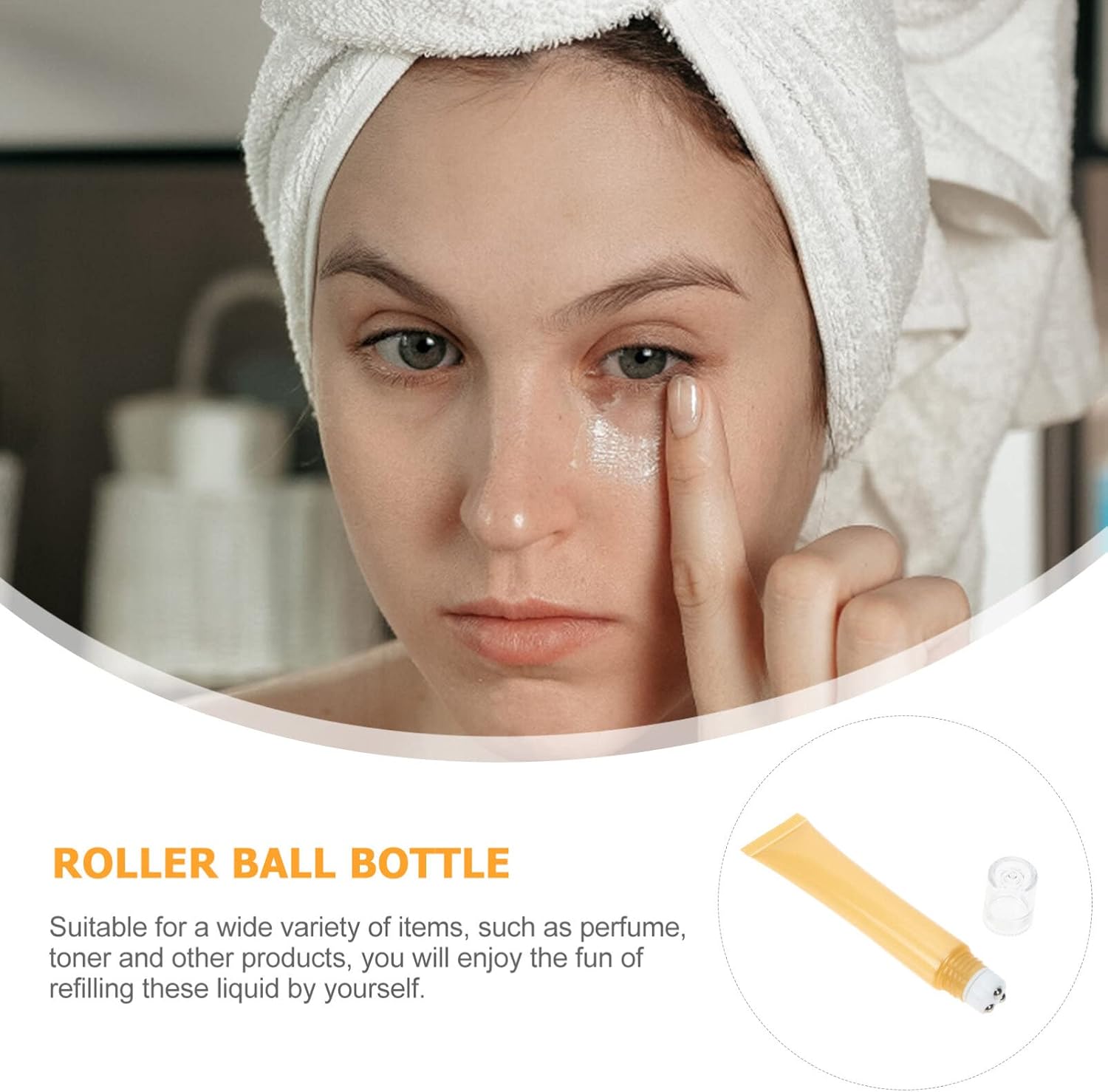 Beavorty 2pcs Tube Bottle Empty Cream Tube Cosmetic Tubes Creme Makeup Lotion Bottle Tube Essential Oil Roller Bottles Empty Lotion Containers Silicone Gel Plastic Roller Frame
