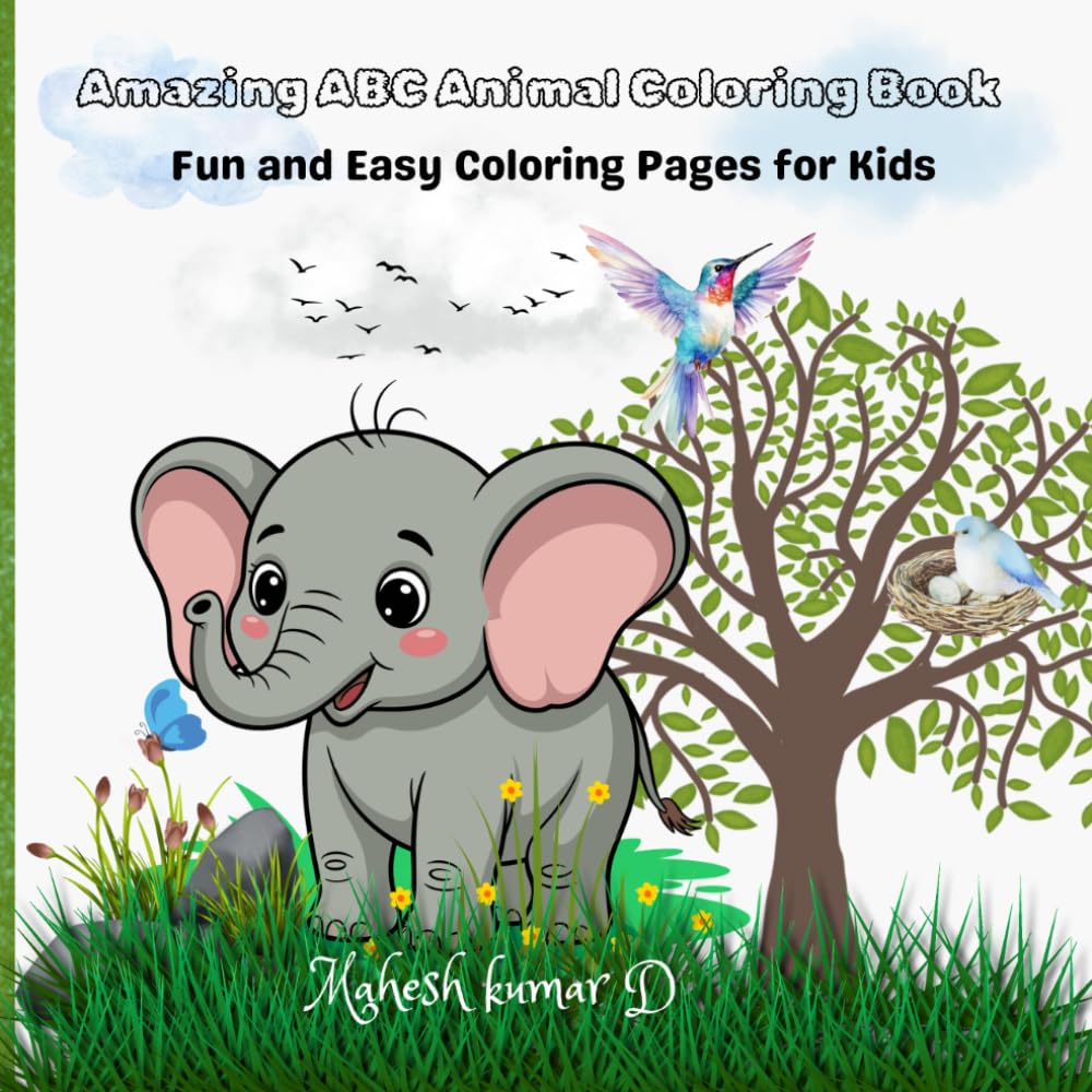 Amazing ABC Animal Coloring Book: Fun and Easy Coloring Pages for Kids