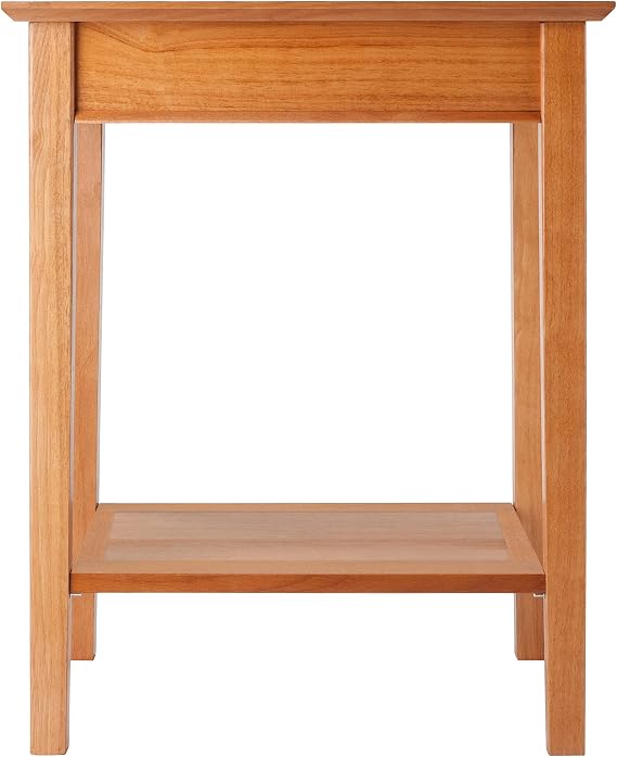 Winsome Studio End Table / Printer Stand, with Drawer, for Home Office, 29, Honey