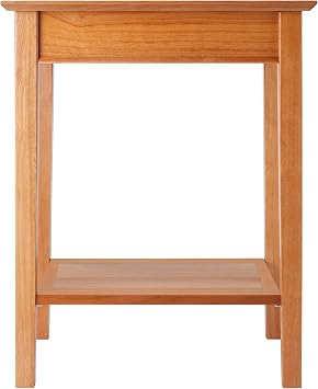 Winsome Studio End Table / Printer Stand, with Drawer, for Home Office, 29, Honey