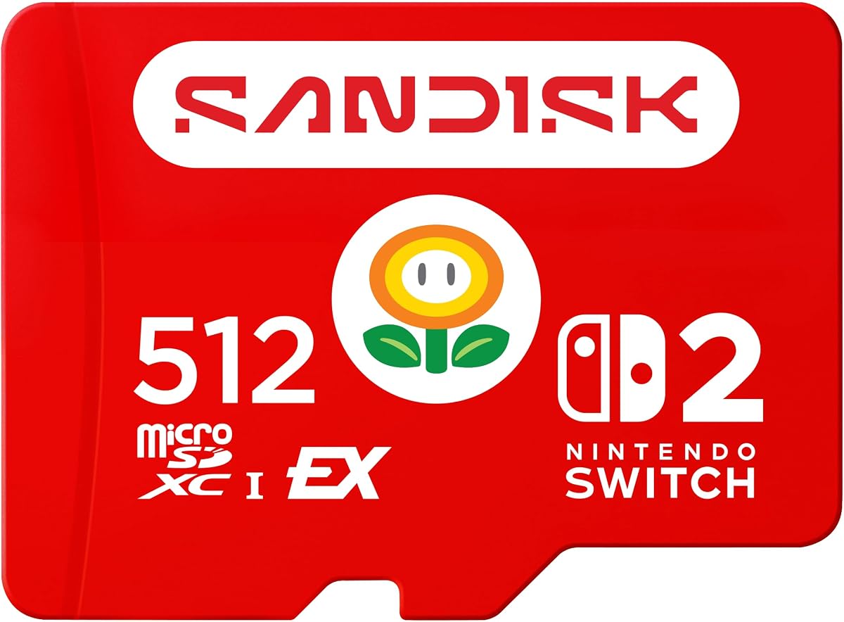 SANDISK 512GB microSD Express Card for Nintendo Switch 2 - Speeds up to 880 MB/s