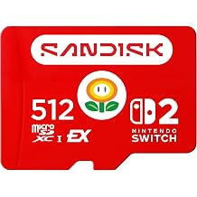 SANDISK 512GB microSD Express Card for Nintendo Switch 2 - Speeds up to 880 MB/s, Read up to 650MB/s, Full HD - SDSQXFN-512G-GR6ZN