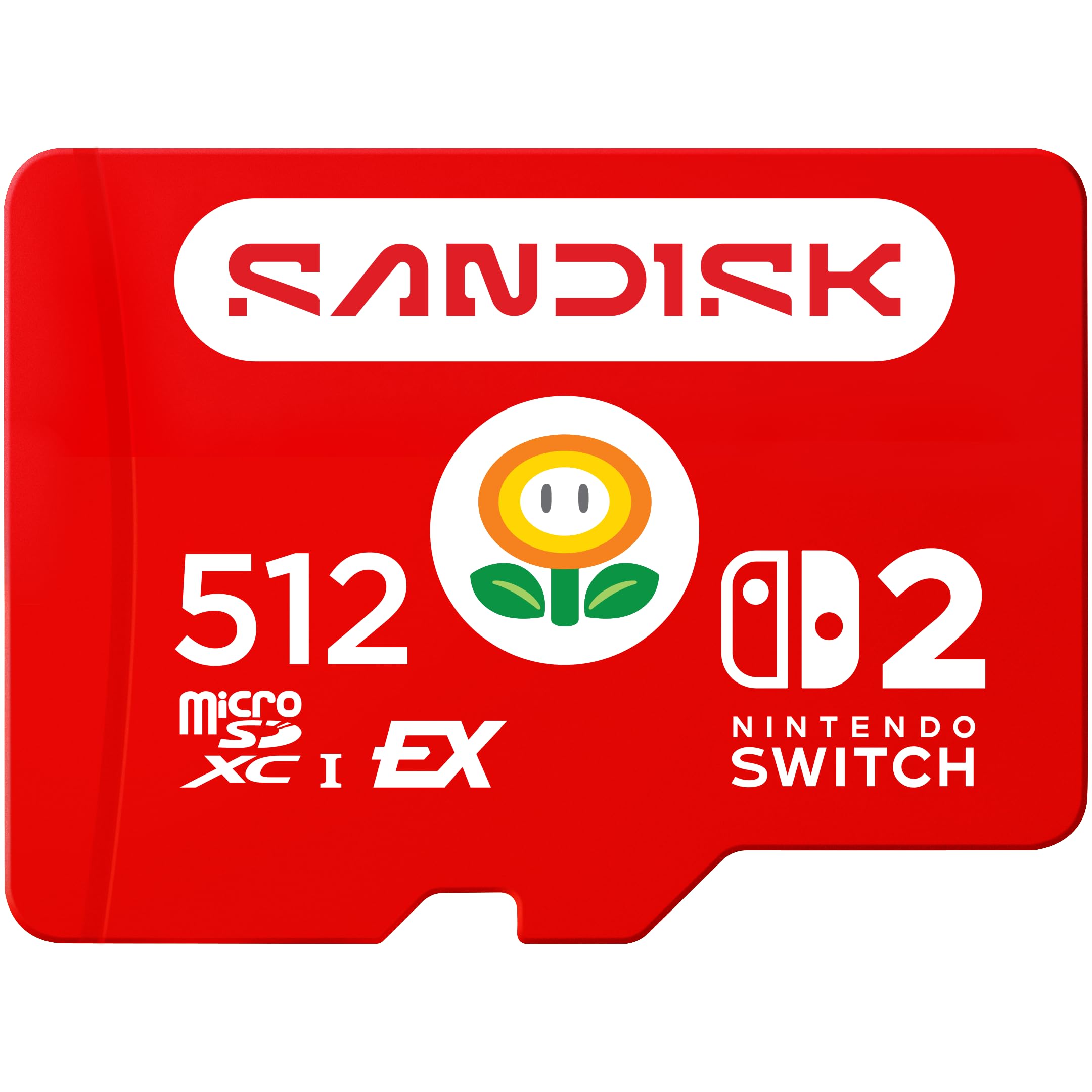 SANDISK 512GB microSD Expressカード Nintendo Switch 2用 | 公式ライセンス商品、最大880MB/秒の読み取り速度、最大650MB/秒の書き込み速度、U3、C10- SDSQXFN-512G-GR6ZN。