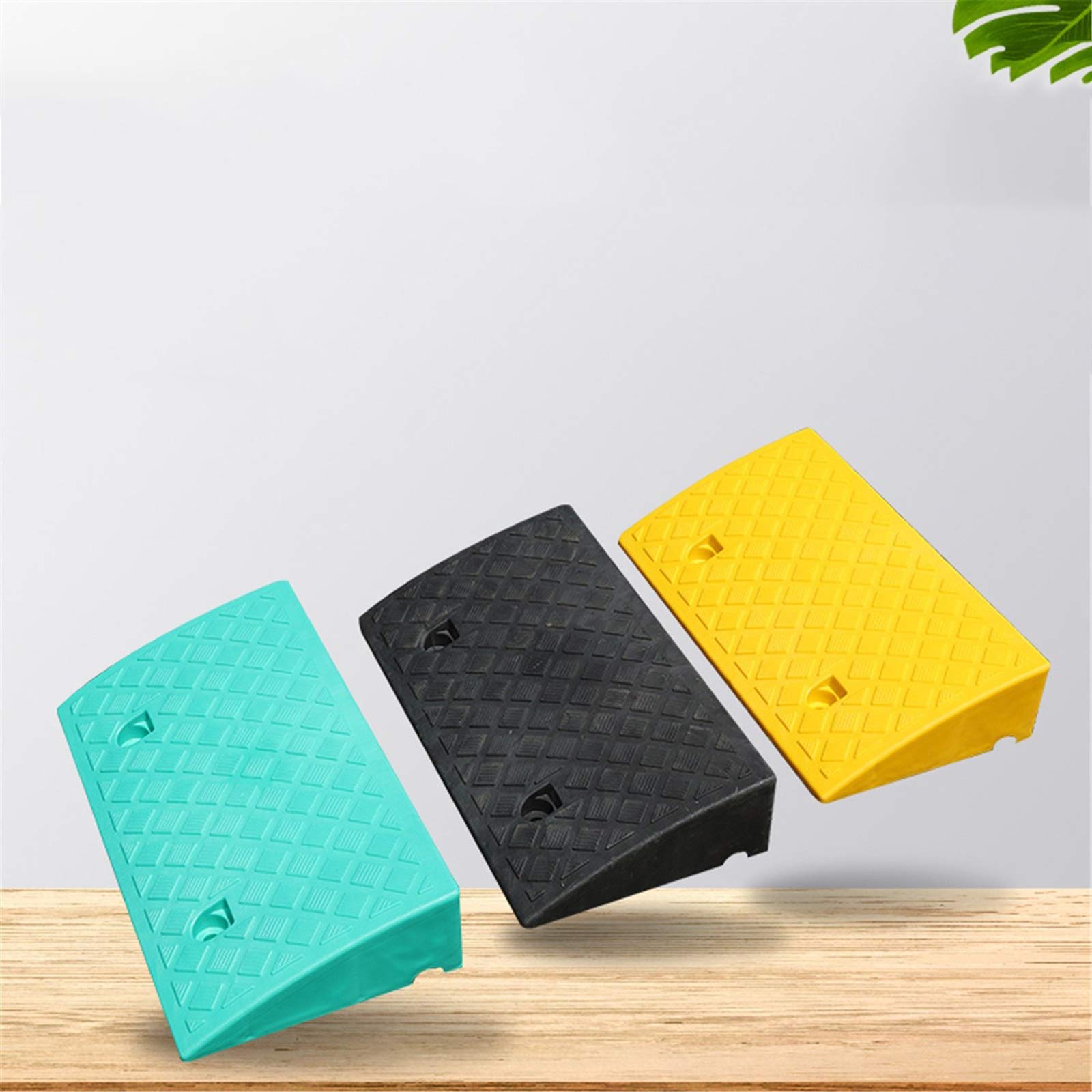 Rampa de seguridad para silla de ruedas, rampas de seguridad para sillas de ruedas, antideslizantes, portátiles, pequeñas rampas de plástico, 3/5 cm, rampas familiares (dimensiones: 49 x 12,5 x 3 cm