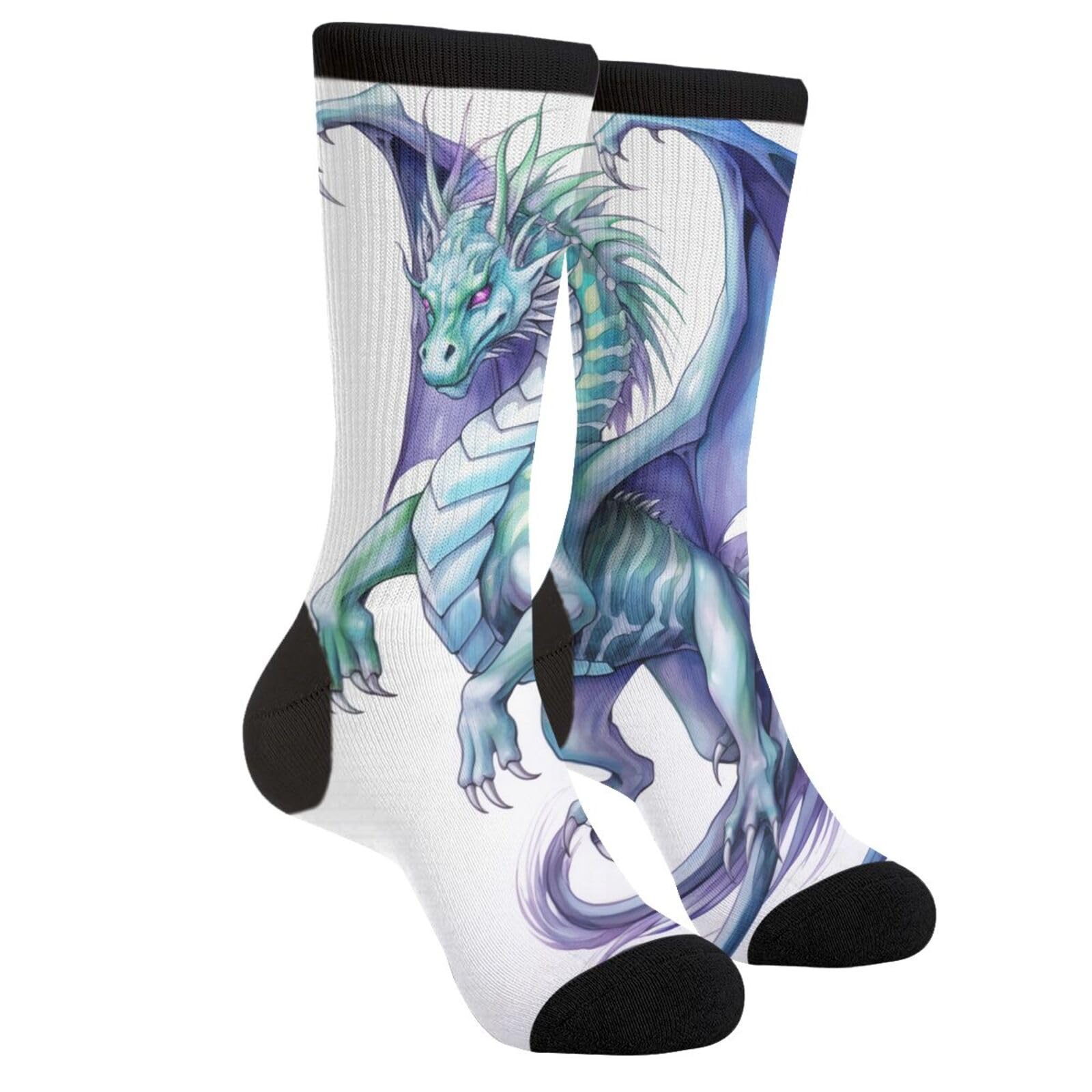Dragons of The Orient - Calcetines de tubo para hombre y mujer, casuales, divertidos, atléticos, elegantes, novedosos, gráficos que absorben la humedad, regalo