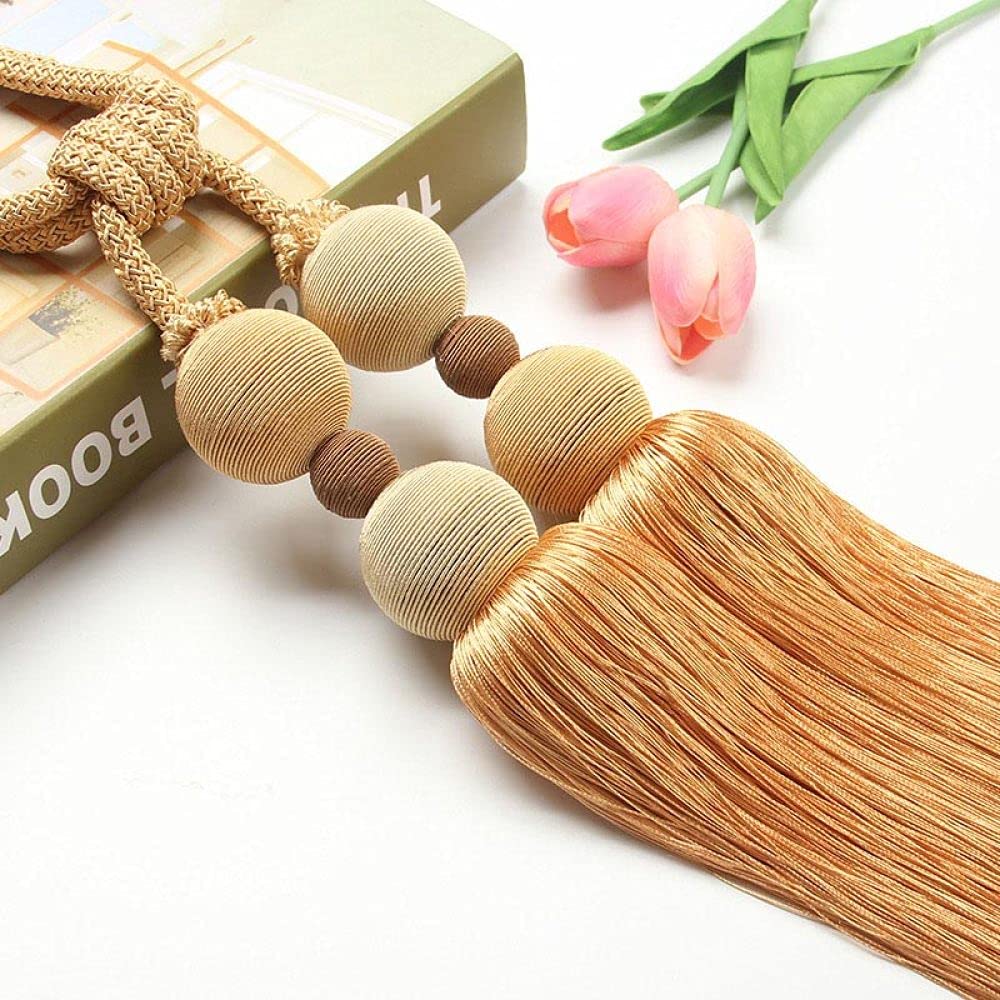 Accessoires de Rideau Solide à Pompon de Rideau, Bandages de Support d'embrasse de Rideau de Boule Suspendus, décoration de Rideau de Couleur 02