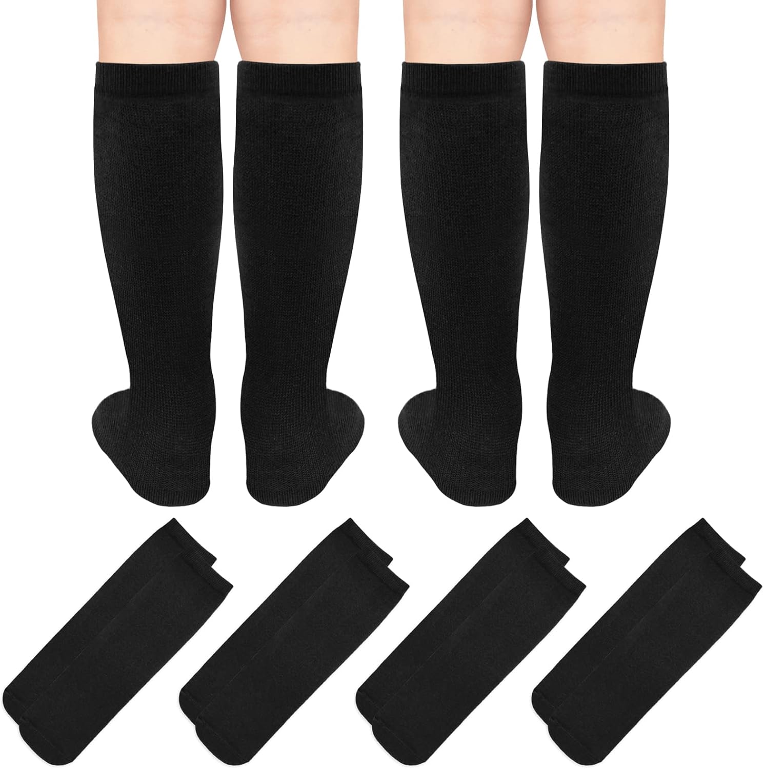 Sarfel 4 Pairs Youth Kids Toddler Soccer Socks Girls Boys Baseball Socks Kids Football Softball Accessories Team Sports - Image 5