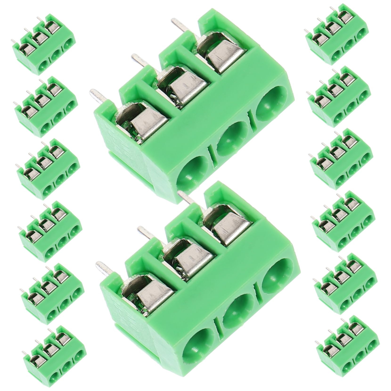 Gatuida 250piezas Bloques De Terminales De Pines Conectores Eléctricos Aislados Para Proyectos De Pcb y Distribución Eléctrica