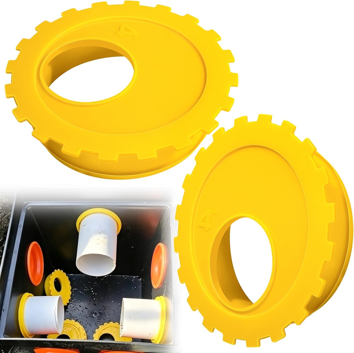 2 Pack 4'' Speed Levelers for Septic Distribution Box Hand Adjustable Non Slip Design Engineered for PVC Pipes Corrosion Resistant Solutions for Alignment Issues Without Excavation or Re Leveling