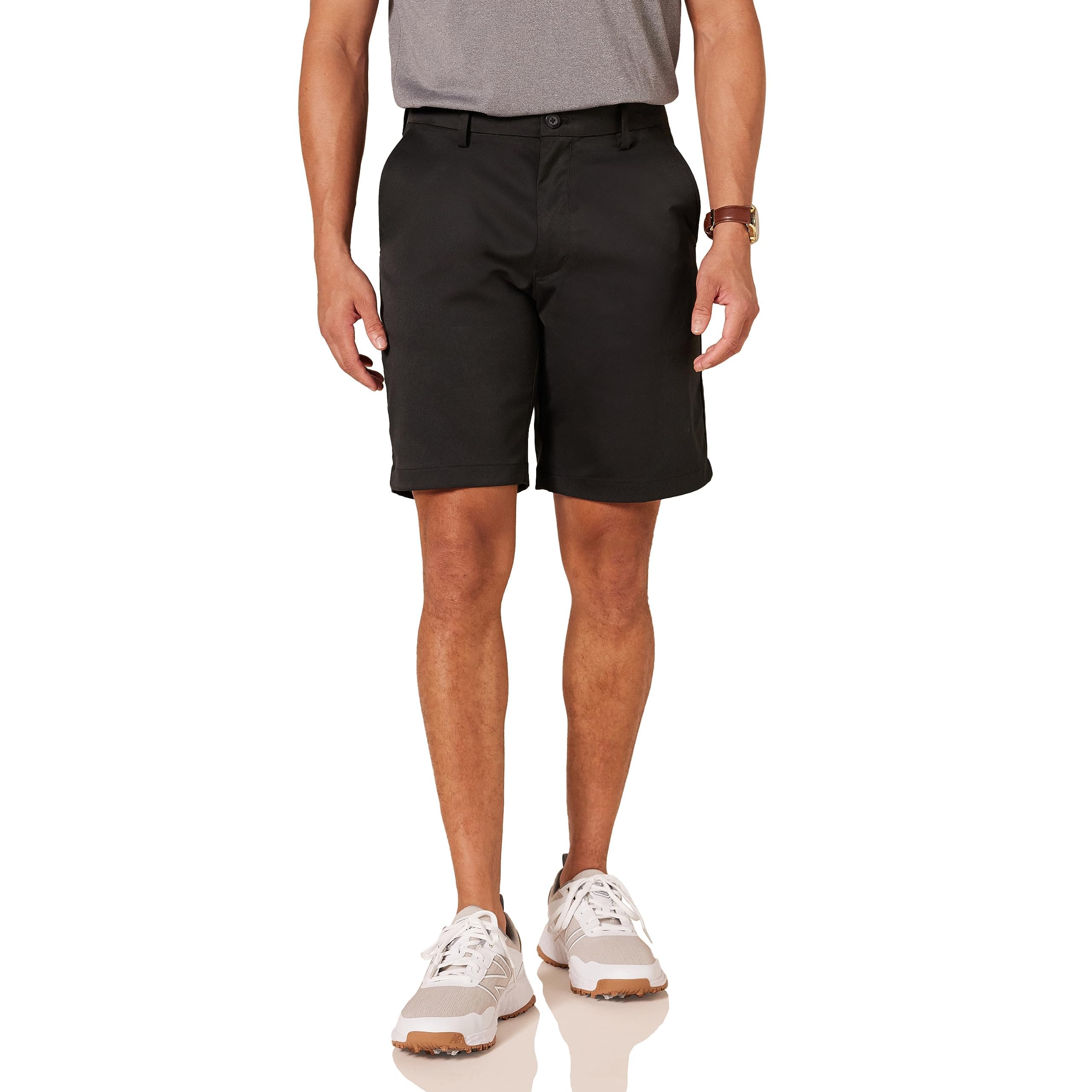 Amazon EssentialsMen's Classic-Fit Stretch Golf Shorts (Available in Big & Tall), Black, 42OEKO-TEX STANDARD 100