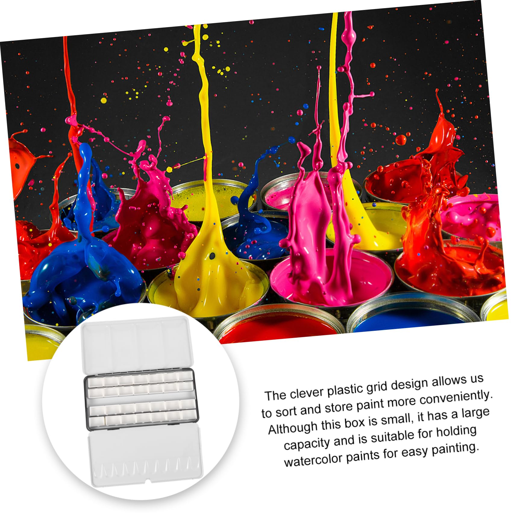 Boîte à Pigments Métal Vide Conteneur De Stockage Remplissable pour Aquarelle Boîte à Peinture Portable Et Compacte