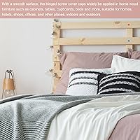 Vista 5 de uxcell 100 tapas de rosca con bisagras de 0.197 in, cubiertas de plástico para tornillos plegables para arandela, cubierta de protección para Rojo