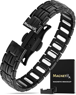 Magnetic Bracelets - EllipseMAX 5X Strength 5,000 Gauss Magnets - Designed in USA & PATENT PENDING - Premium Titanium Magnetic Bracelet & Adjustable Length
