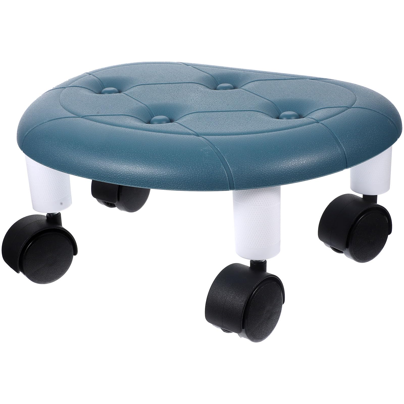 Tabouret à roulettes compact petit banc siège plastique pour maison