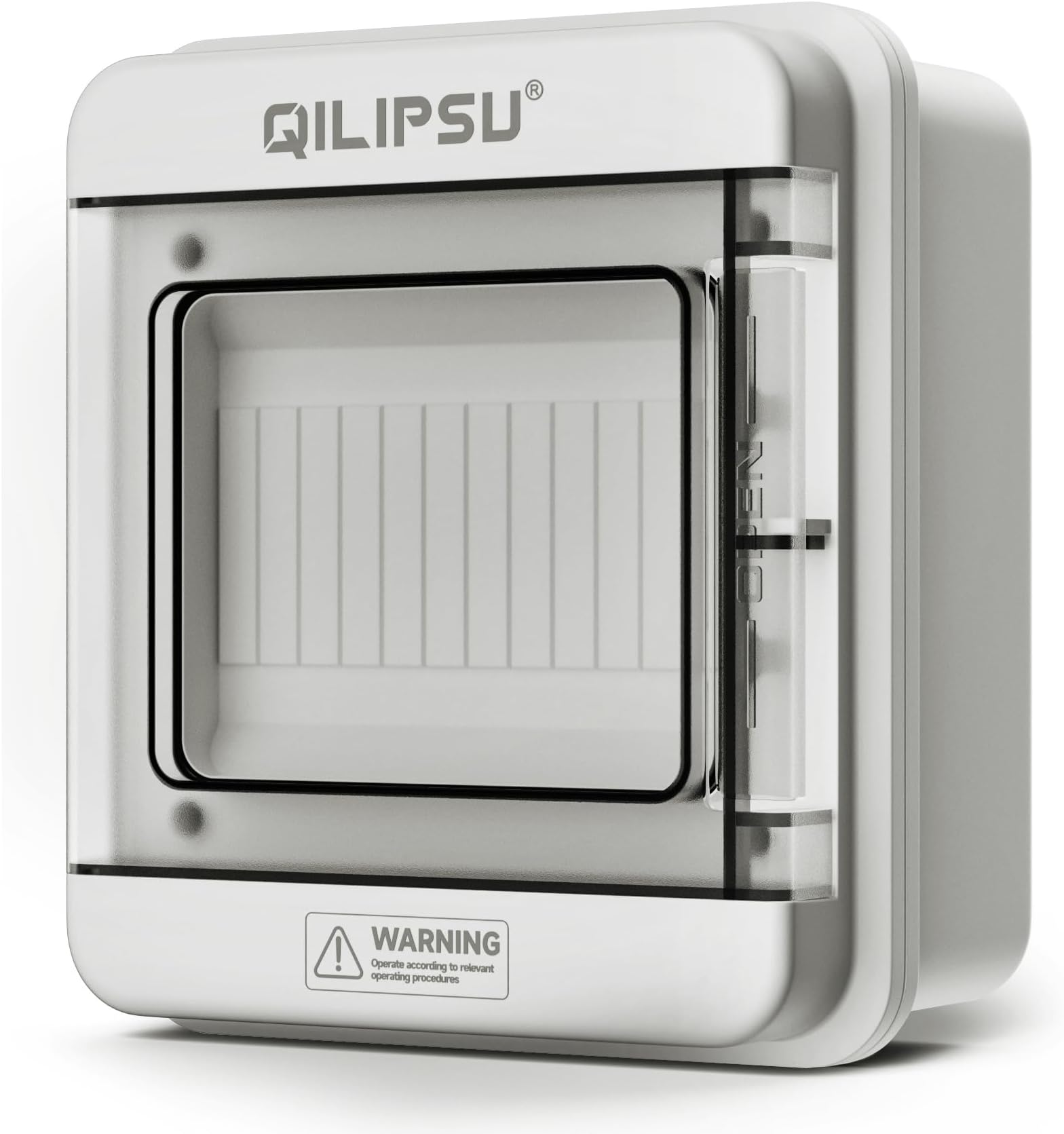 QILIPSU 6 Way DIN Rail Circuit Breaker Box UL94-V0 PC/ABS IP65 Waterproof Distribution Enclosure with Longer Bus Bars for Indoor Outdoor and Solar Use