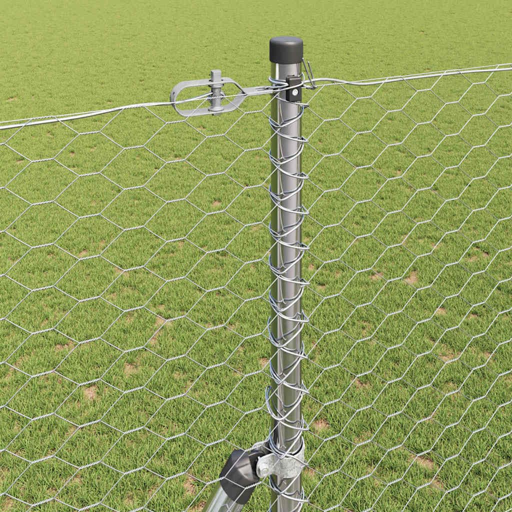 Zestaw słupków balustrad do użytku na zewnątrz, ze stali, 1,5 m, oczka 36 mm, prostokątne, wytrzymałe i odporne na warunki atmosferyczne, do ogrodu i na taras